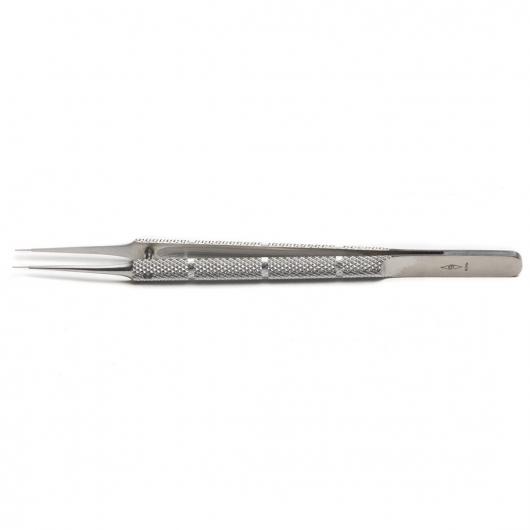 15910, Round Hollow Handled Dilator Forceps, 14cm, 0.15mm tips