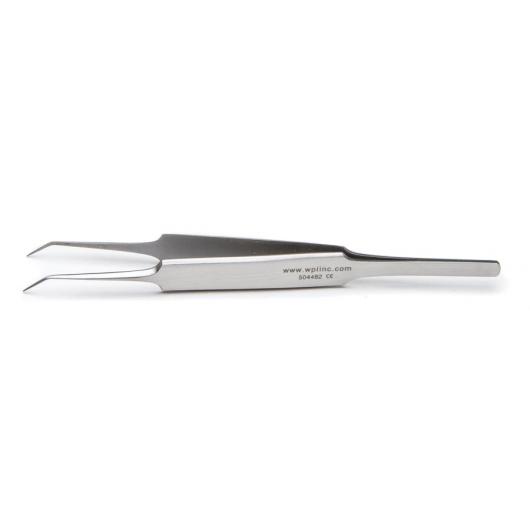 504482, Microdissecting Forceps, 10.2 cm, Angled, Fine