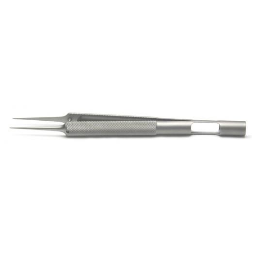 14210, Round, Hollow Handled Forceps, Straight, 14cm, 0.3 mm