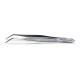 504479, Microdissecting Forceps, 10.2 cm, Angled, Serrated