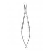 Nożyczki sprężynowe typu Castroviejo - znacznie odgięte do góry, ostre, 10 cm, ostrze 10 mm
