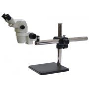 Precyzyjny mikroskop trójokularowy z zoomem stereo (III) na statywie wysięgowym