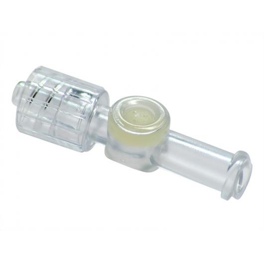 In-line luer injection port